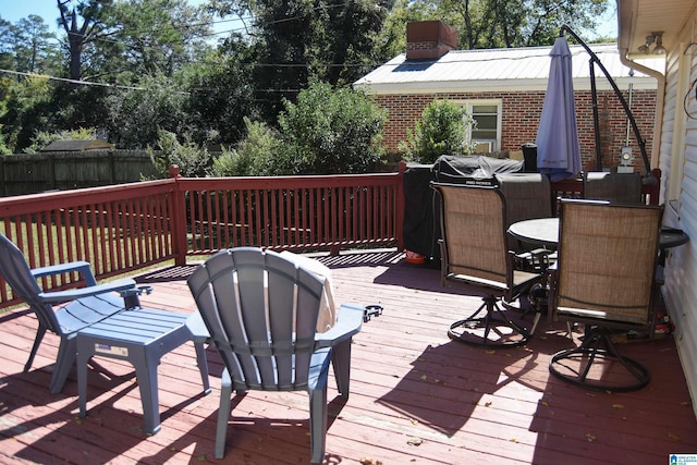 view of wooden terrace