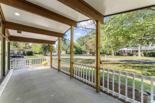 view of patio / terrace featuring covered porch