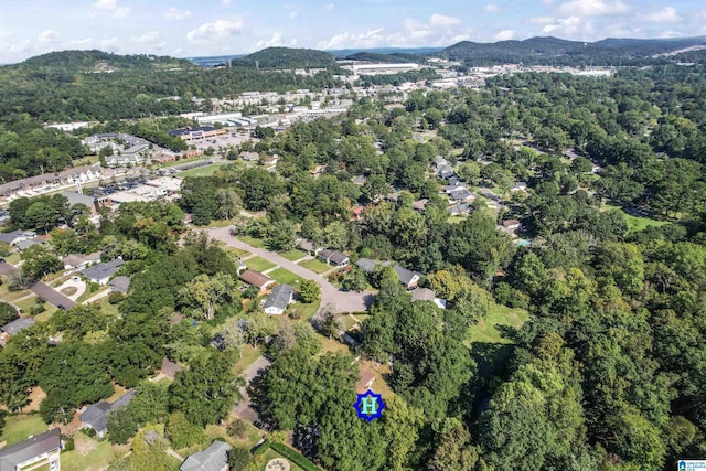 aerial view featuring a mountain view