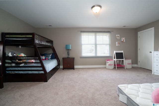 bedroom with carpet floors