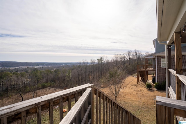 exterior space featuring a wooden deck