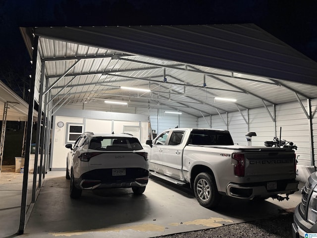 view of parking featuring a carport