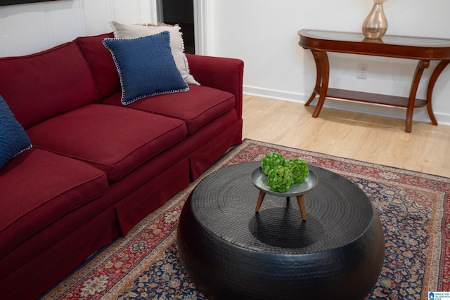 living room featuring hardwood / wood-style floors