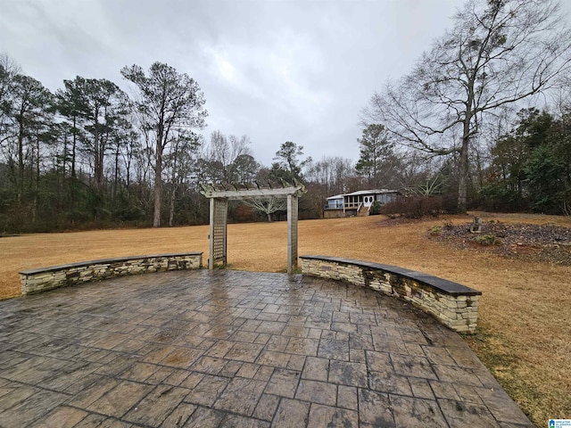 view of patio / terrace with a pergola