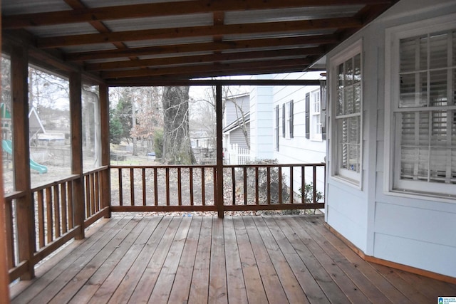 view of wooden deck