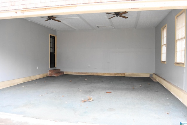 spare room featuring concrete floors