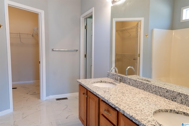 bathroom featuring vanity