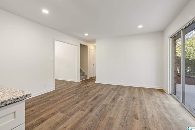 interior space featuring hardwood / wood-style flooring