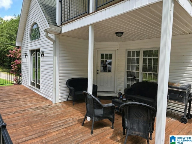 view of wooden deck