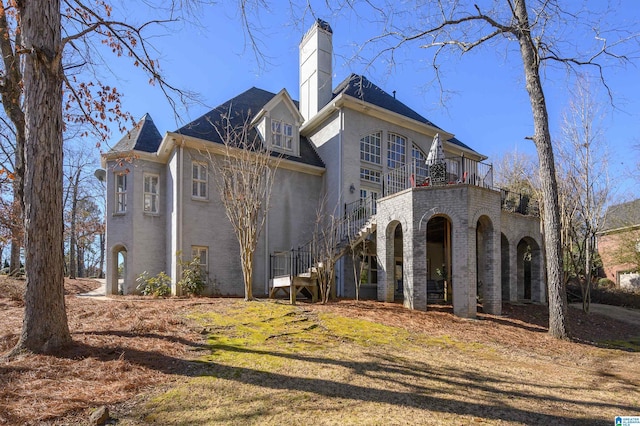 exterior space with a balcony