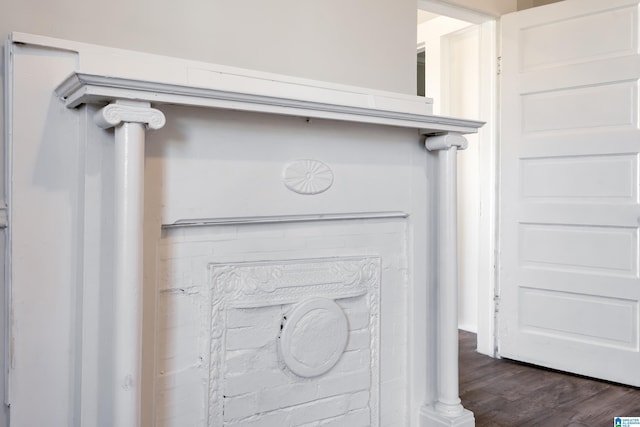 room details featuring hardwood / wood-style flooring