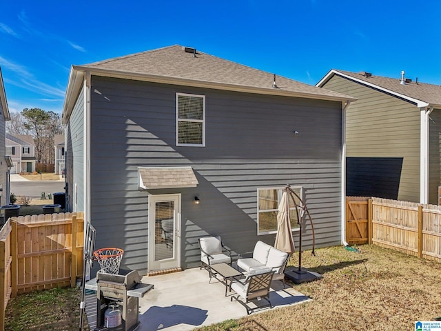 back of house featuring a patio