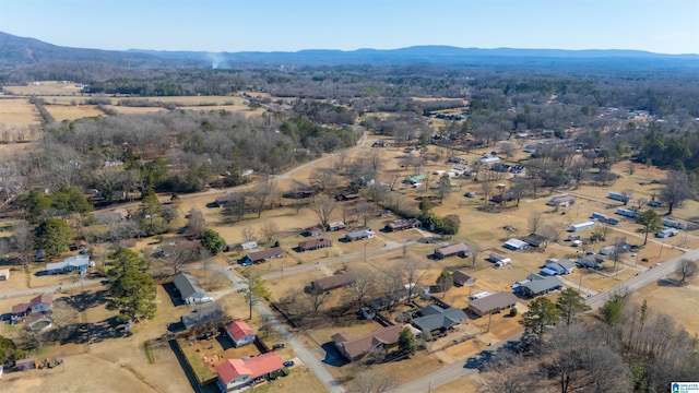 aerial view featuring a mountain view