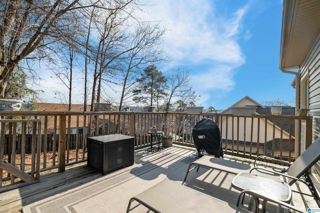 deck with grilling area