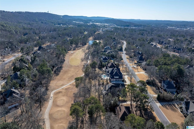 bird's eye view featuring a mountain view