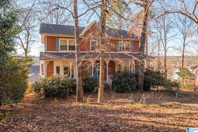 view of front facade featuring covered porch