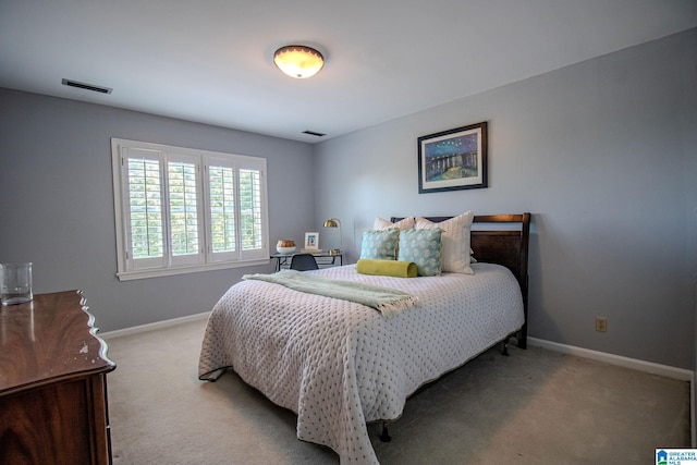 view of carpeted bedroom