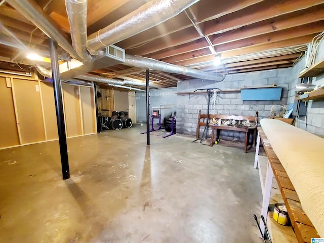 view of basement