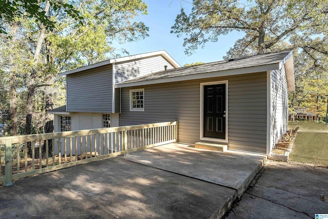 rear view of property with a patio