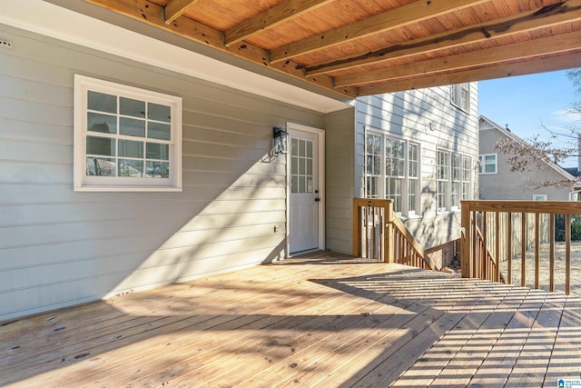 view of wooden deck