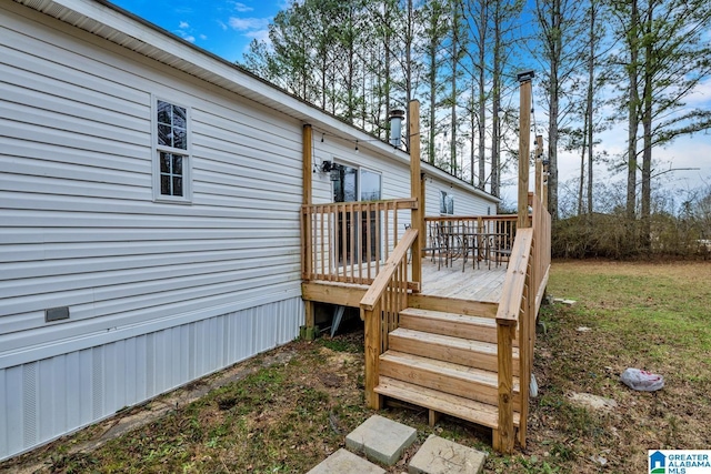 view of wooden deck