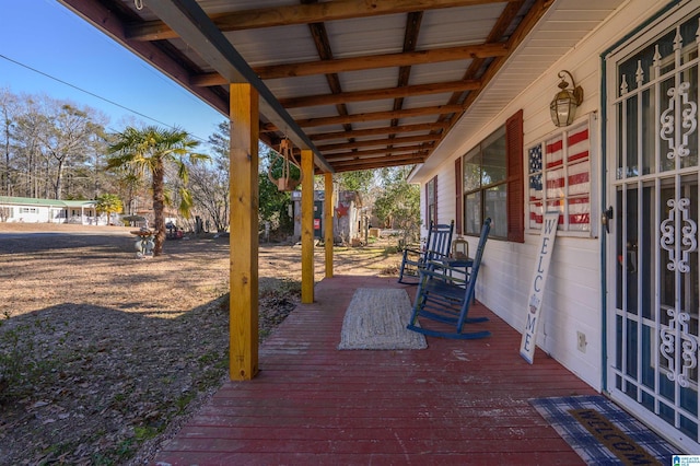 view of patio / terrace featuring covered porch