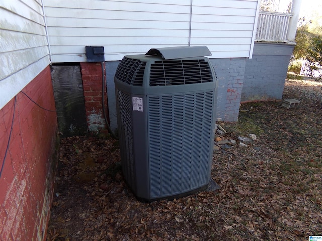 exterior details with central air condition unit