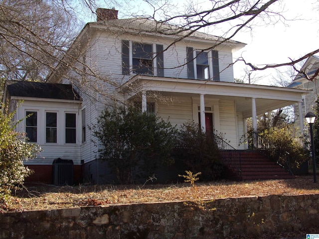 view of front of house with covered porch