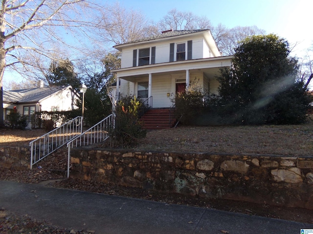 view of front of home with a porch