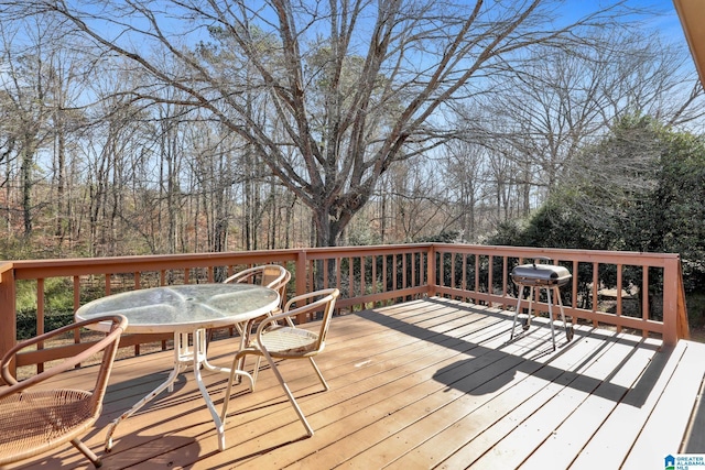 view of wooden terrace