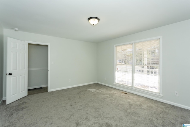 interior space with a closet and carpet floors