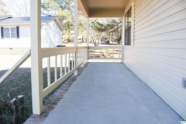 view of patio / terrace featuring a porch