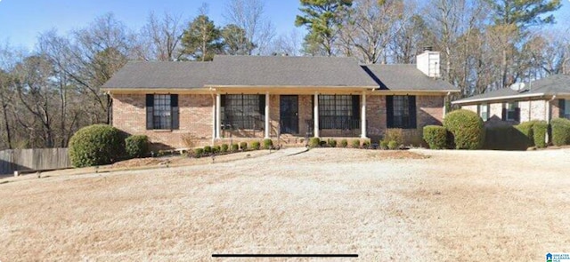 view of front of home featuring covered porch