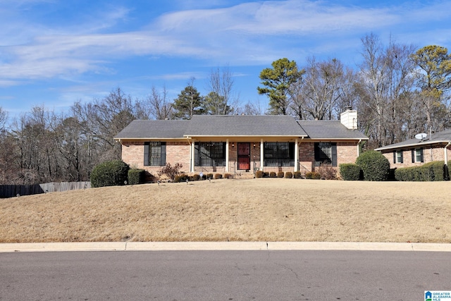 view of single story home