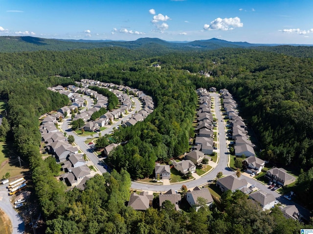 aerial view featuring a mountain view