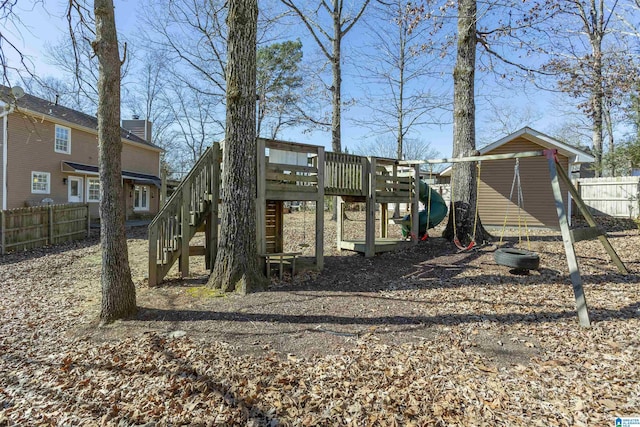 view of jungle gym