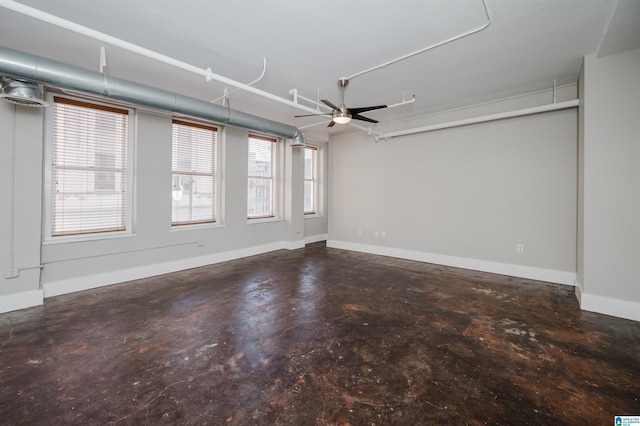 spare room with ceiling fan