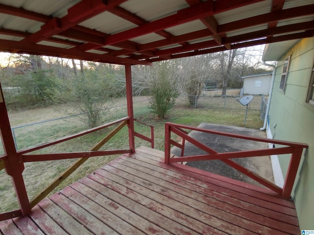 view of wooden terrace