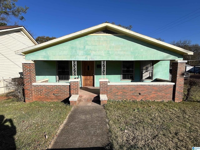 bungalow featuring a porch