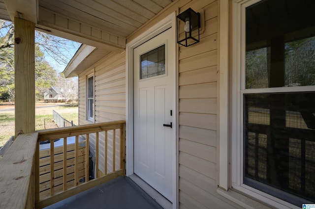 view of doorway to property