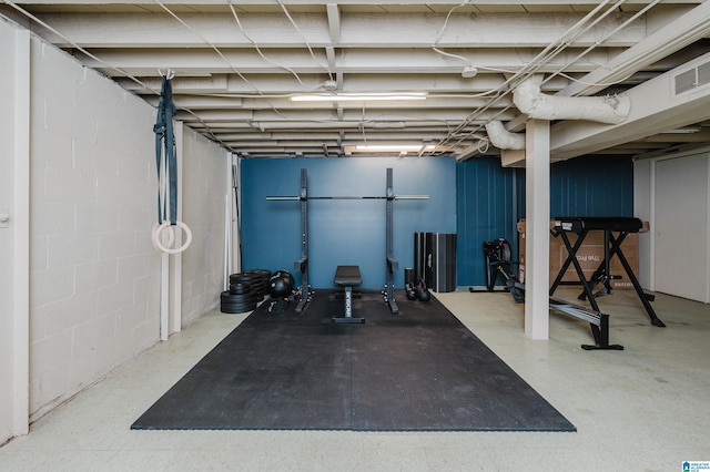 view of workout area