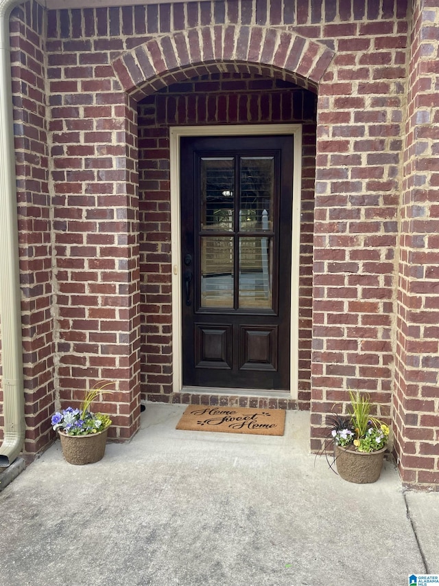 entrance to property featuring french doors