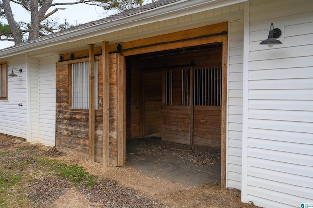 view of horse barn