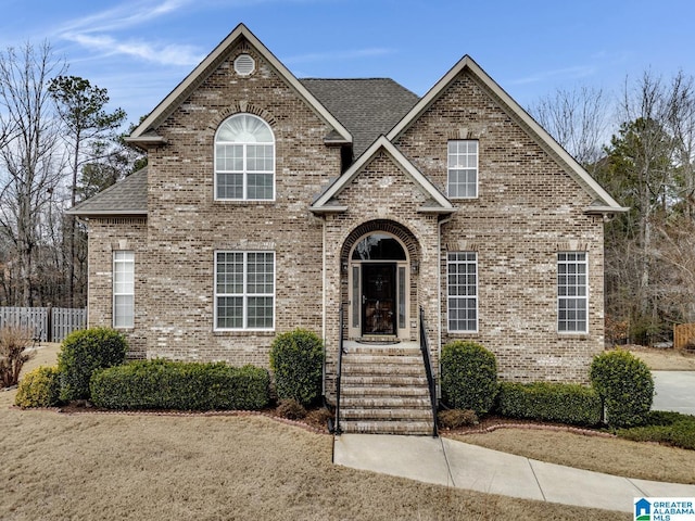 view of front property with a front lawn