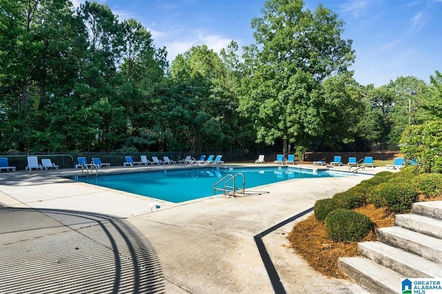 view of pool with a patio