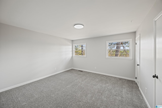 carpeted spare room with a healthy amount of sunlight