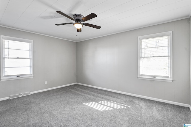 65 Wooley Rd, Brent, AL 35034 - unfurnished room featuring carpet flooring, a ceiling fan, visible vents, and plenty of natural light