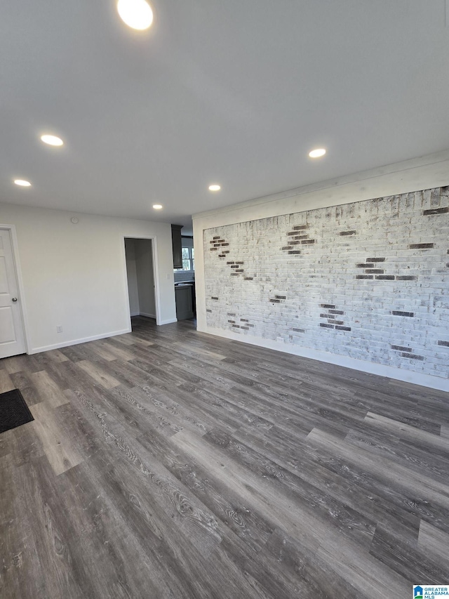 interior space featuring dark hardwood / wood-style flooring