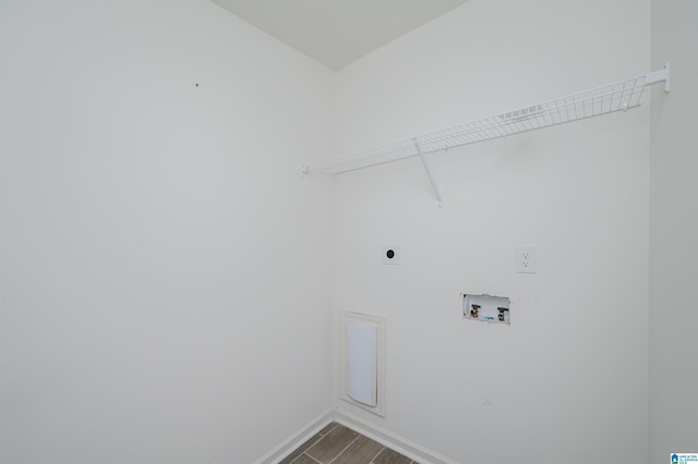 laundry area with hookup for a washing machine and hookup for an electric dryer