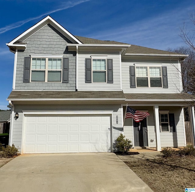 view of front of home featuring a garage